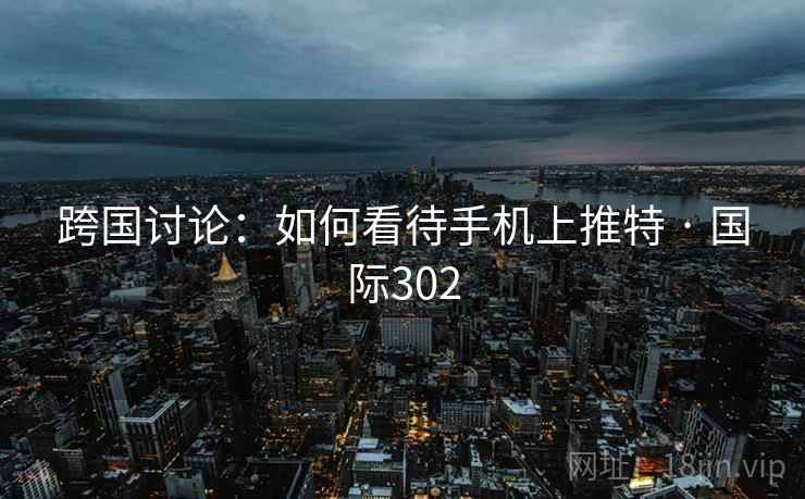 跨国讨论：如何看待手机上推特 · 国际302  第1张