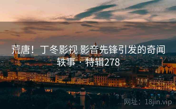荒唐！丁冬影视 影音先锋引发的奇闻轶事 · 特辑278