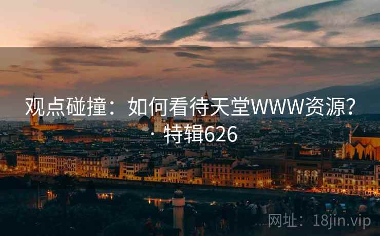 观点碰撞：如何看待天堂WWW资源？ · 特辑626  第1张